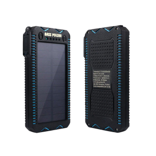 Powerbank solarny z zapalniczką żarową i latarką LED, 10000 mAh