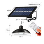 Uliczna lampa solarna z pilotem, żyrandol, okrągły - 2