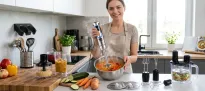 Blender ręczny z malakserem, rozdrabniaczem i wymiennymi końcówkami - 3