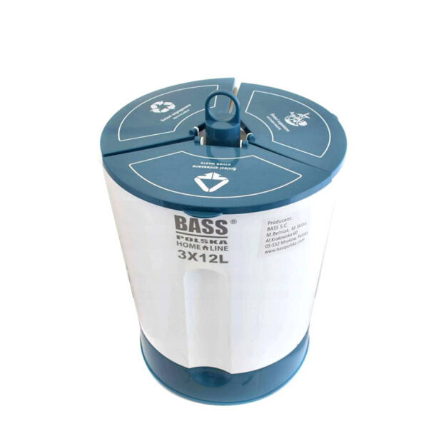 Kosz do segregacji odpadów 3 x 12 l