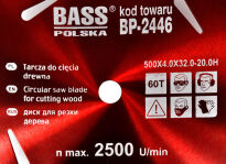 Tarcza bez widii 500mm x 4.0mm x 60T x 32.0-20.0H - 2