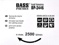 Tarcza bez widii 500mm x 4.0mm x 60T x 32.0-20.0H - 3