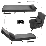 Rozkładany fotel 3w1 do spania – Fotel, Łóżko i Szezlong - 2