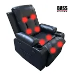 FOTEL SKÓRZANY ROZKŁADANY – WYPOCZYNKOWY Z FUNKCJĄ SPANIA I MASAŻU - 4