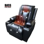 FOTEL SKÓRZANY ROZKŁADANY – WYPOCZYNKOWY Z FUNKCJĄ SPANIA I MASAŻU - 7