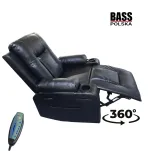 FOTEL SKÓRZANY ROZKŁADANY – WYPOCZYNKOWY Z FUNKCJĄ SPANIA I MASAŻU - 10