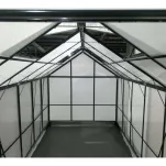 Szklarnia ogrodowa aluminiowa z poliwęglanem 4mm -  7,5 m² zielona Bass Polska - 10
