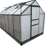 Szklarnia ogrodowa aluminiowa z poliwęglanem 4mm -  7,5 m² zielona Bass Polska - 7
