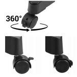 Stojący wieszak na kółkach, dwupoziomowy.