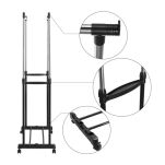 Podwójny wieszak na ubrania na kółkach.