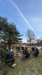 Krzesło składane wędkarskie, turystyczne ciemnozielone z czarną wstawką - 9