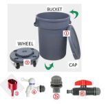 Beczka  z  kółkami 220L 2w1 - 5