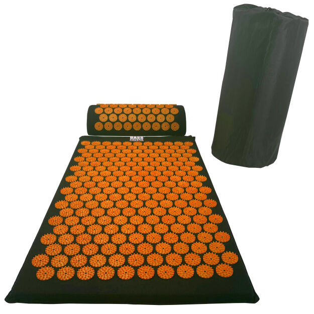 Mata z kolcami do akupresury z poduszką z kolcami i futerałem.