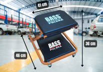 Leżanka warsztatowa, taboret warsztatowy składana 2w1 - 4
