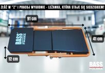 Leżanka warsztatowa, taboret warsztatowy składana 2w1 - 2