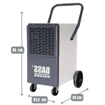 Przenośny przemysłowy osuszacz powietrza 55L / 24H - 6