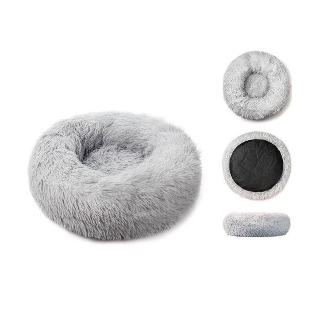 Legowisko dla psa lub kota, włochate, 60 x 30 cm (jasny szary) 