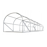 Tunel ogrodowy foliowy 600 x 300 x 200 cm,  w kolorze szarym UV 12 - 2