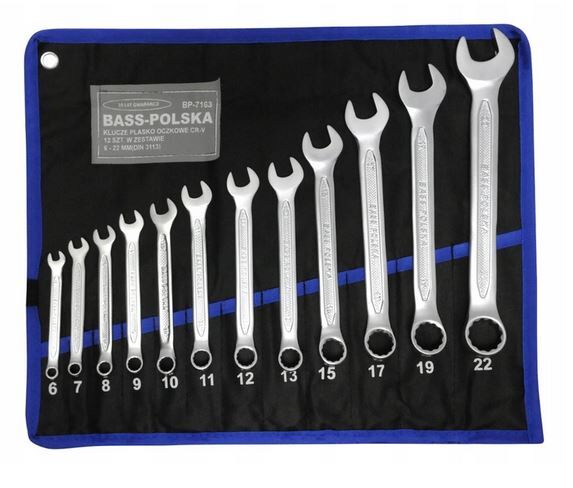 Zestaw kluczy płasko oczkowych 12 szt. 6-22mm