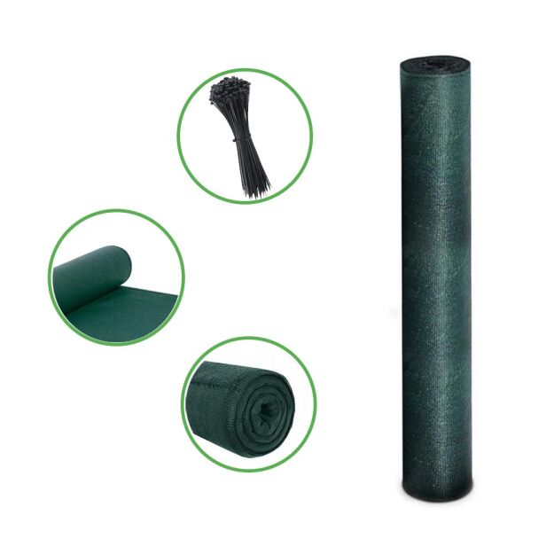 Siatka cieniująca maskująca na ogrodzenie.