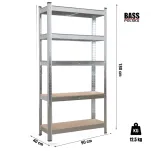 Regał domowy metalowy, ocynkowany - 5