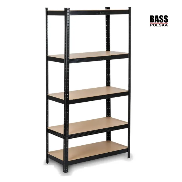 Regał domowy metalowy, czarny